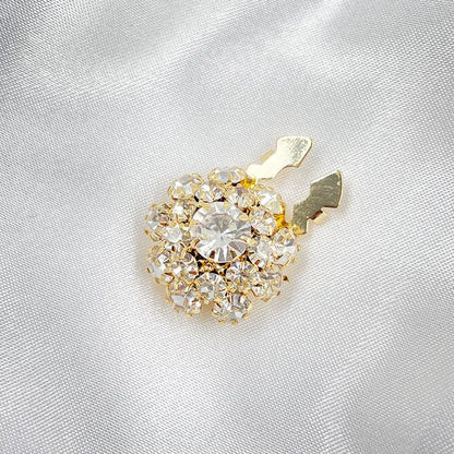 Rhinestone Button Covers | Crystal Flower Decorative Clips(MAC359)