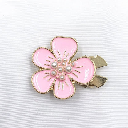 Rhinestone Button Covers | Crystal Flower Decorative Clips(MAC359)