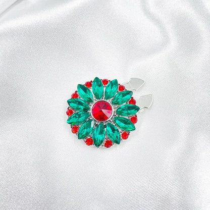 Rhinestone Button Covers | Crystal Flower Decorative Clips(MAC359)