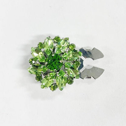 Rhinestone Button Covers | Crystal Flower Decorative Clips(MAC359)
