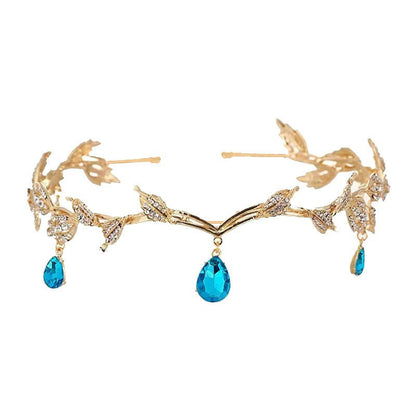 Rhinestone-Encrusted Hair Clip with Forehead Pendant Accent (MAC329)