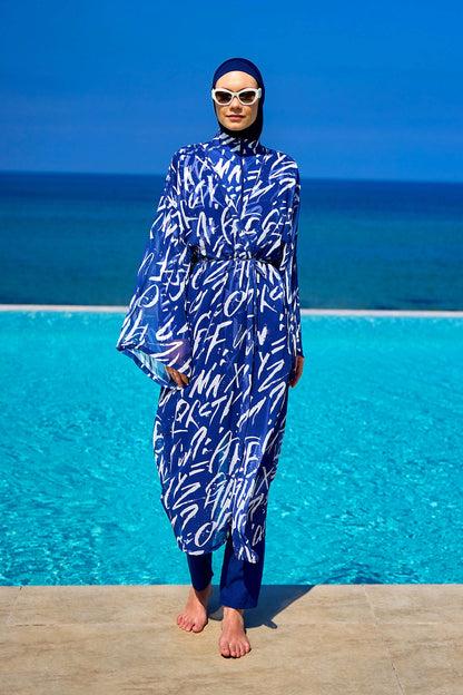 Rivamera Printed Chiffon Beach Kimono - RP2502