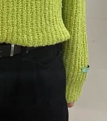 Instantfunk Ms Raglan Knit Pullover - Green( Byeonwooseok Pick)