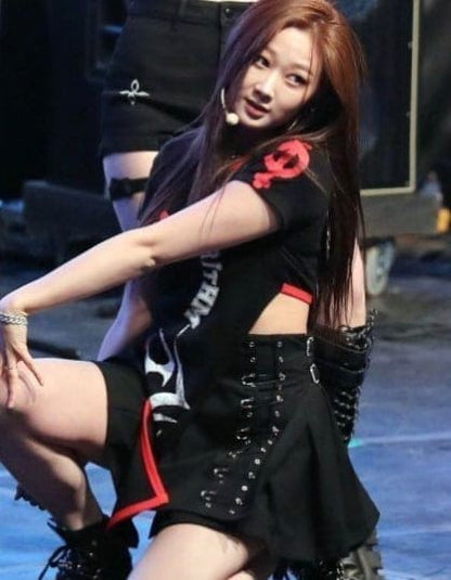 Safety Pin Midi Wrap Skirt - BLACK[ Worn By Giselle From Aespa]