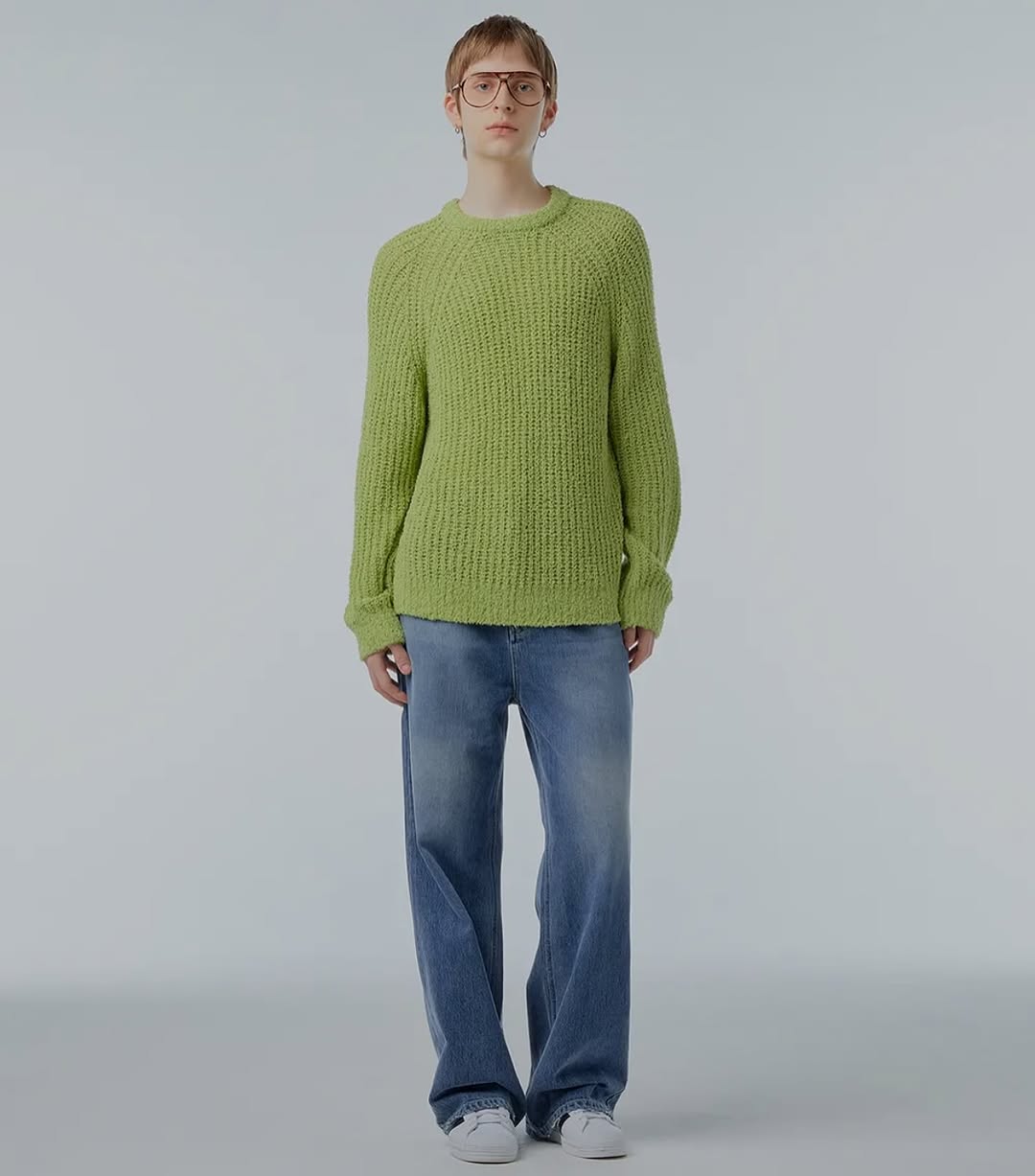 Instantfunk Ms Raglan Knit Pullover - Green( Byeonwooseok Pick)