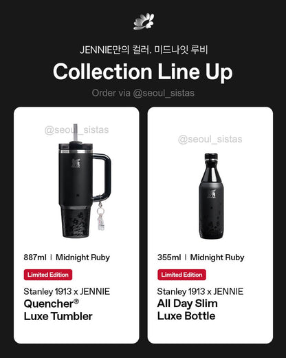 Stanley x Jennie Quencher Luxe Tumbler and All Day Slim Luxe Bottle