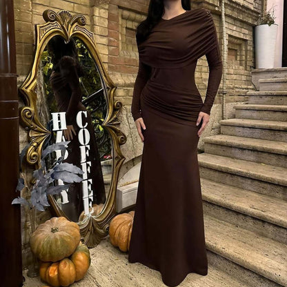 Ruched Bodycon Maxi Dress(MS219)