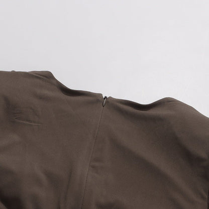 Ruched Dress with Braided Cutout Waist (MS345)