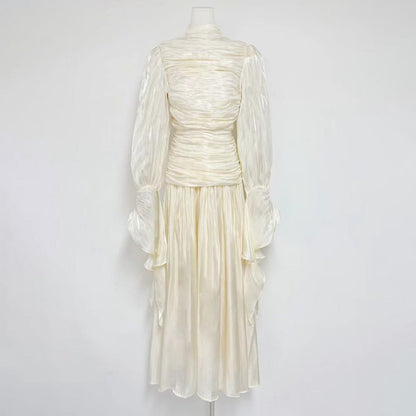 Ruched High Neck Evening Gown(MS221)