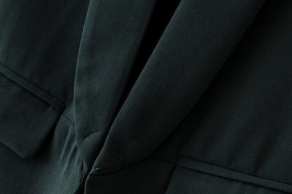 Ruched Sleeve Blazer | Three-Quarter Sleeve Longline Jacket (MS241)