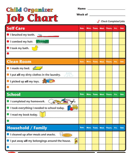 SHAPES ETC. Job Chart - Child Organizer