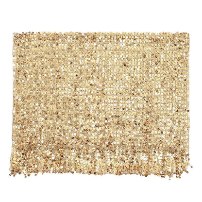 Sequin Mesh Shawl Hijab with Fringe(MH206)
