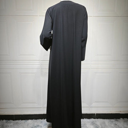 Sequin Palm Tree Embroidered Abaya(MOA252)