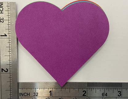 SHAPES ETC. Heart Large Assorted Color Creative Cut-Outs- 5.5”