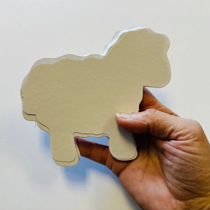 SHAPES ETC. Sheep Single Color Creative Cut-Outs- 5.5"