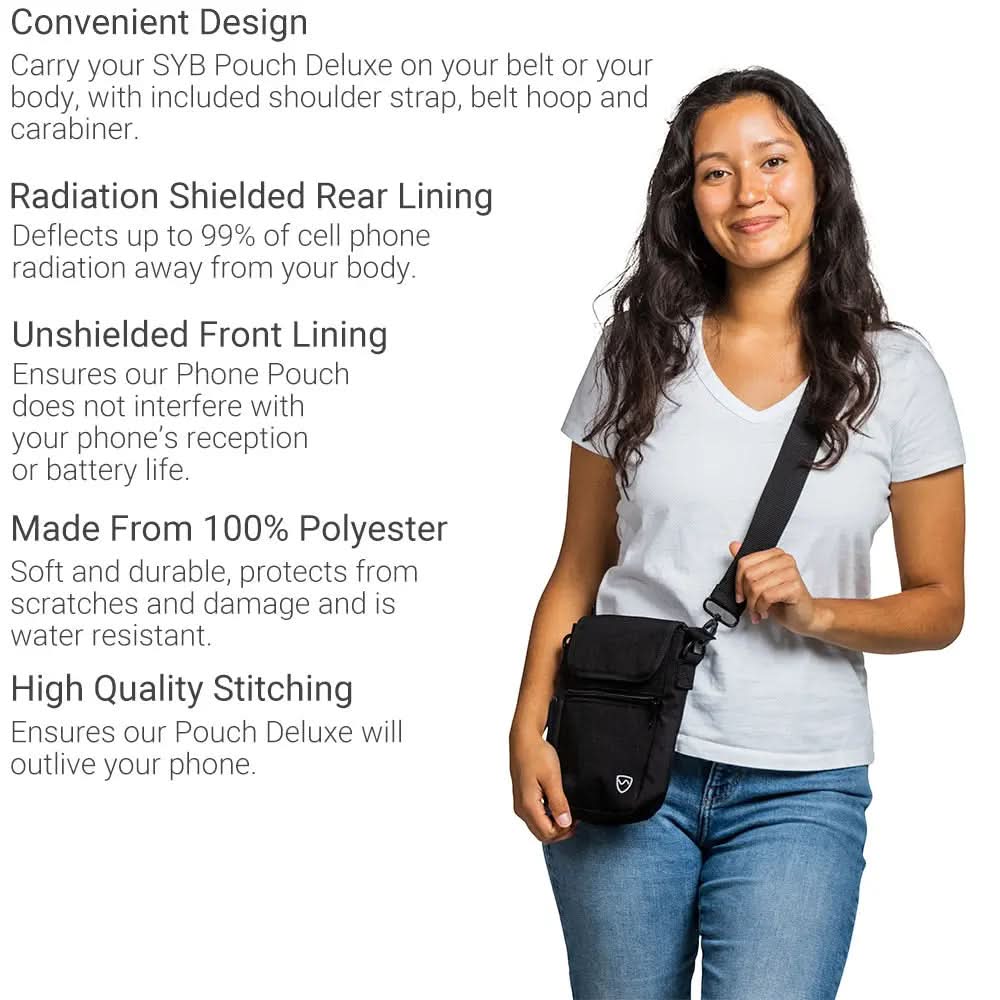 Shield Your Body SYB Phone Pouch Deluxe, a sleek mobile phone accessory with a secure, compact design for protection.