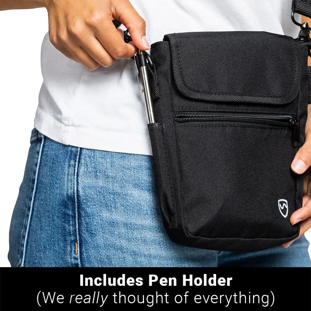 Shield Your Body SYB Phone Pouch Deluxe for mobile phones, featuring a sleek compact design and secure closure.