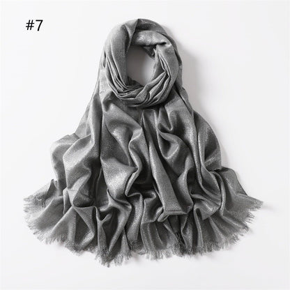 Shining Artificial Bright Silk Hijab (MH100)