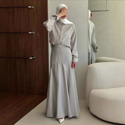 Shirt & Tiered Skirt Set(MS259)