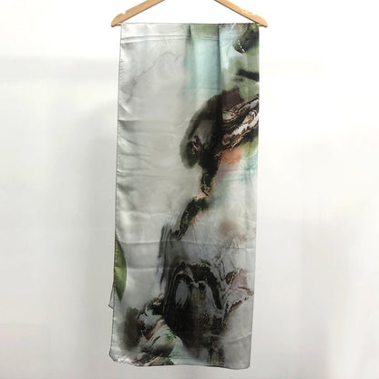 Silk Marble Print Hijab Scarf(MH209)