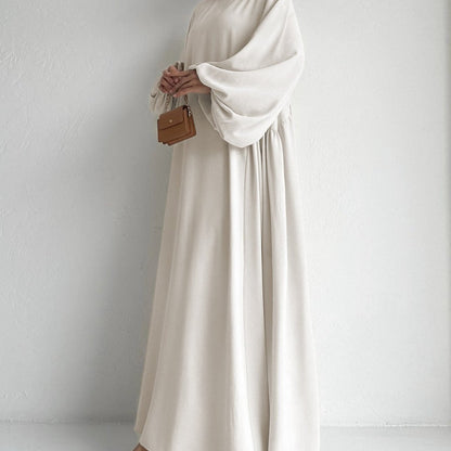 Simple Puff Balloon Sleeve Abaya (MA066)
