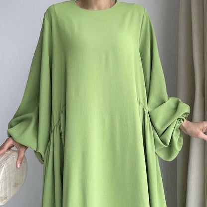 Simple Puff Balloon Sleeve Abaya (MA066)