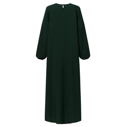 Simple Solid Color Pleated Abaya (MA094)