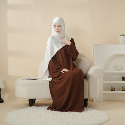 Simple Vintage Pleated Abaya (MA042)