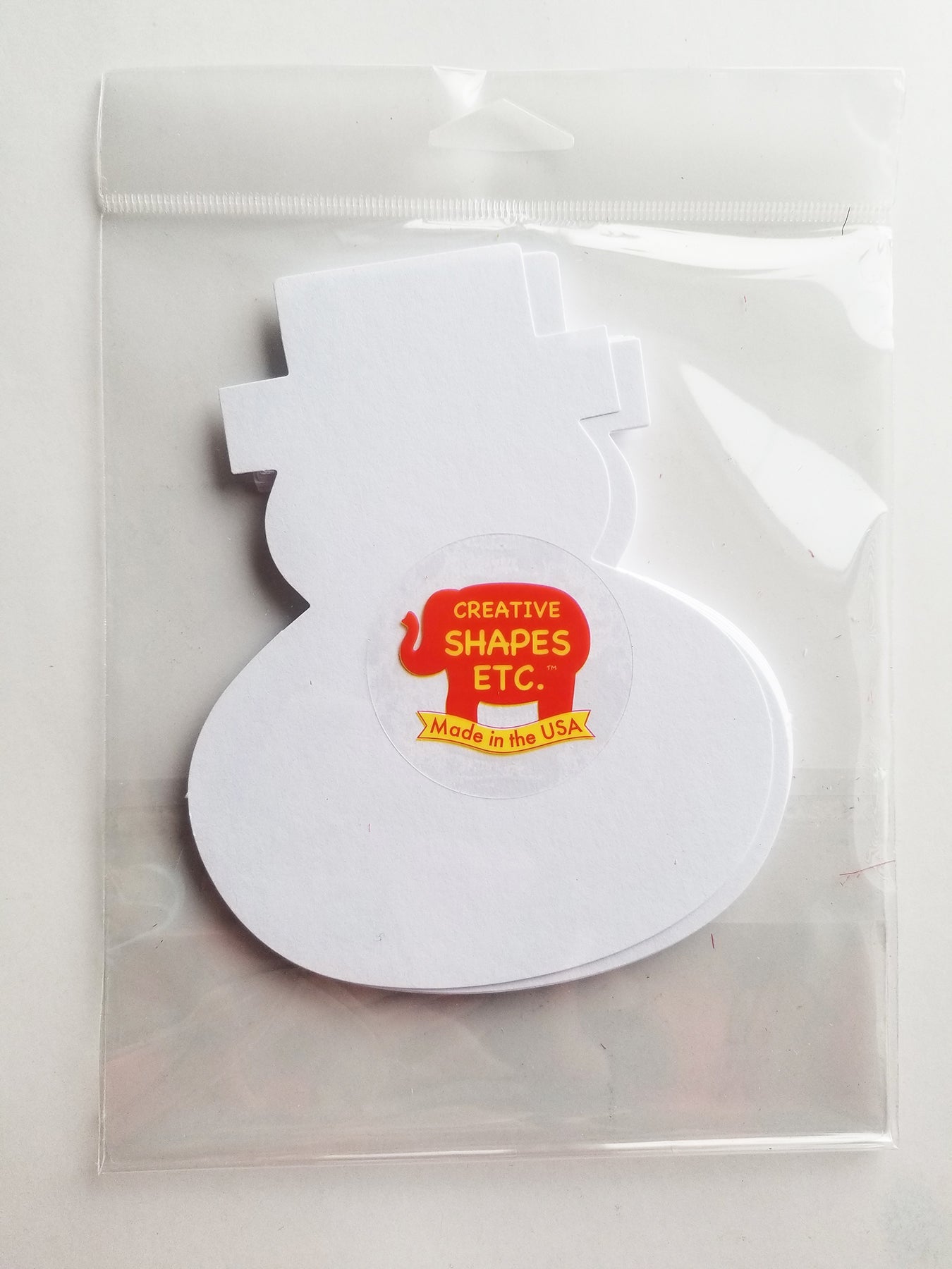 SHAPES ETC.  Single Color Cut-Out - Snowman