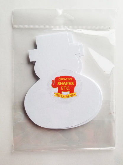 SHAPES ETC.  Single Color Cut-Out - Snowman