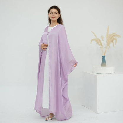 Soft Crinkle Island Cotton Batwing Cardigan 3-Piece Set (MOA228)