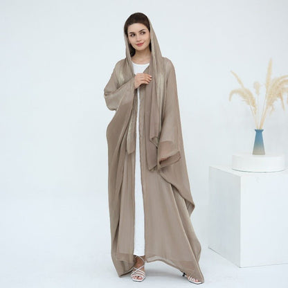 Soft Crinkle Island Cotton Batwing Cardigan 3-Piece Set (MOA228)