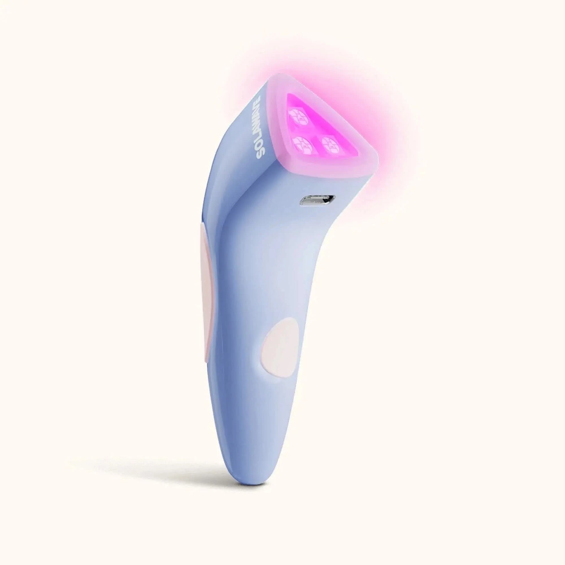 Solawave Bye Acne 3-Minute Pimple Spot Treatment skincare tool in periwinkle, designed to target blemishes quickly.