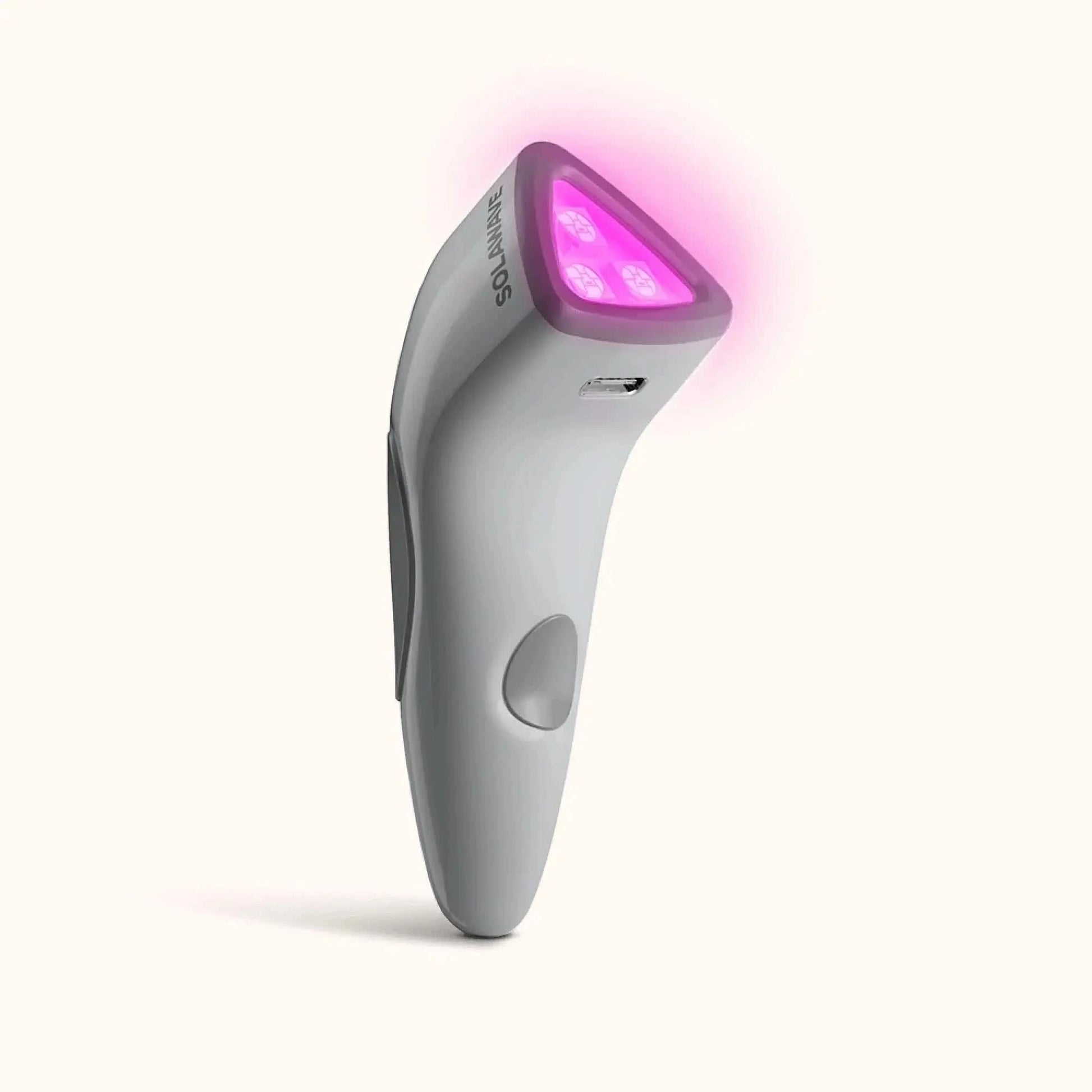 Solawave Bye Acne 3-Minute Pimple Spot Treatment skincare tool in periwinkle, designed for quick blemish relief.