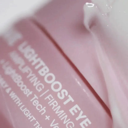 Solawave Light Therapy Boosting Eye Cream in a sleek jar, designed to reduce puffiness and brighten the under-eye area.
