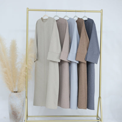 Solid Color Casual Loose Abaya (MA109)