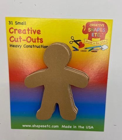 SHAPES ETC. Person Multicultural Creative Cut-Outs- 3”