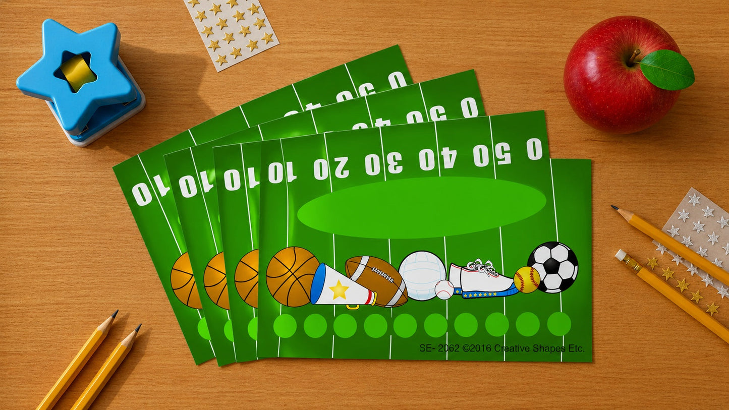 SHAPES ETC. Incentive Punch Cards - Sports