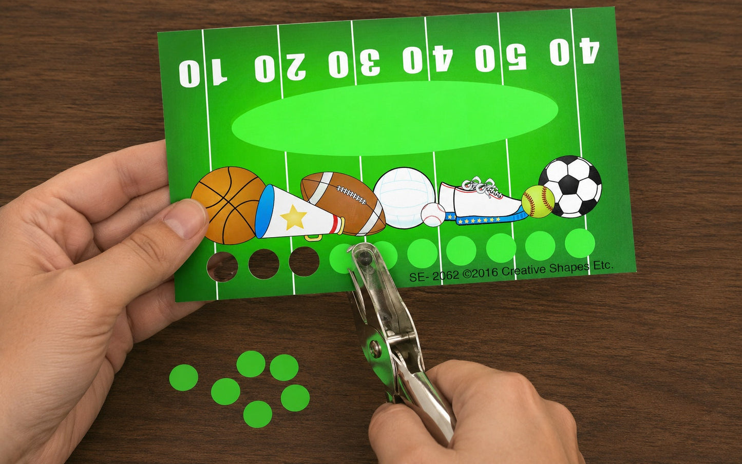 SHAPES ETC. Incentive Punch Cards - Sports