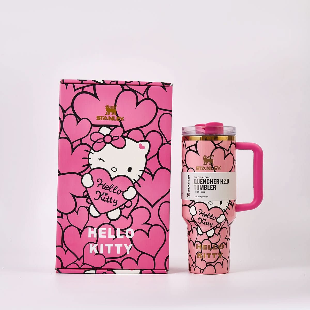 Stanley x Hello Kitty Sweet Hearts Glitter Tumbler [Limited Edition] - TrendDora