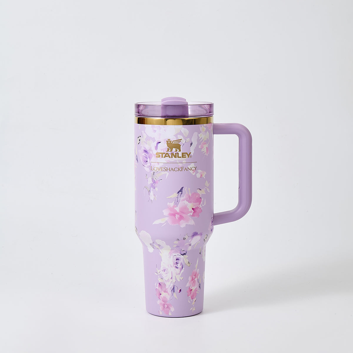 Stanley x LoveShackFancy Floral Lavender Quencher H2.0 FlowState Tumbler 40oz – Limited Edition Lavender Blossom Bow Tumbler