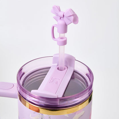 Stanley x LoveShackFancy Floral Lavender Quencher H2.0 FlowState Tumbler 40oz – Limited Edition Lavender Blossom Bow Tumbler
