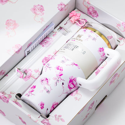 Stanley x LoveShackFancy Ribbon Rosa Quencher H2.0 FlowState Tumbler 40oz – Limited Edition Rose Garden Bow Tumbler