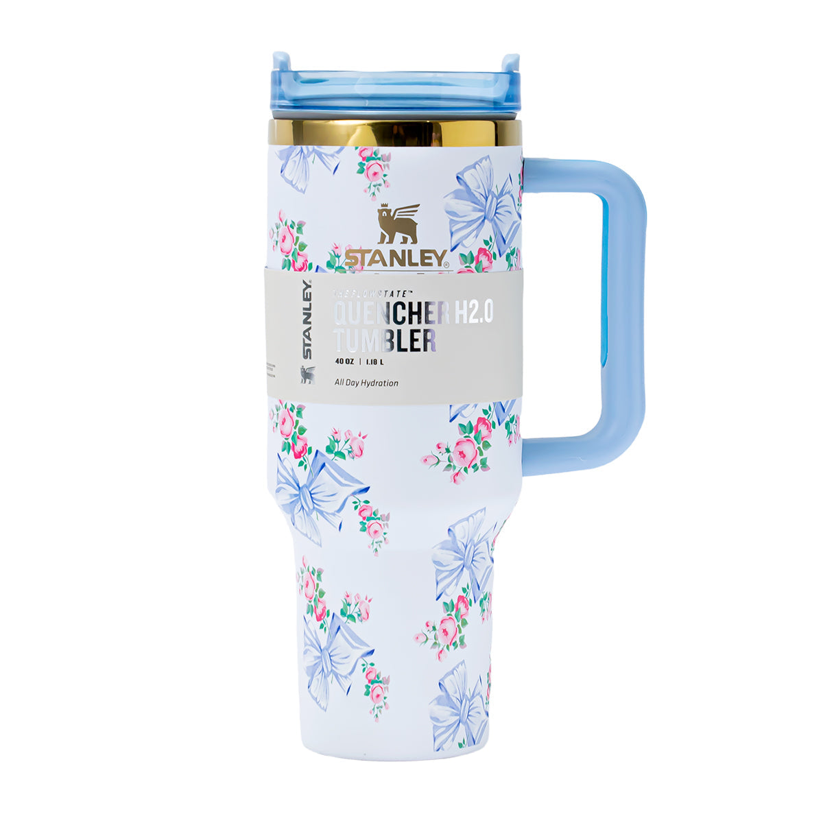 Stanley x LoveShackFancy Rosa Beaux Quencher H2.0 FlowState Tumbler 40oz – Limited Edition Floral Bow Collection