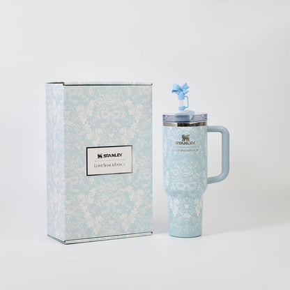 Stanley x LoveShackFancy Toscana Toile Alpine Quencher H2.0 FlowState Tumbler 40oz – Limited Edition Blue Toile Collection
