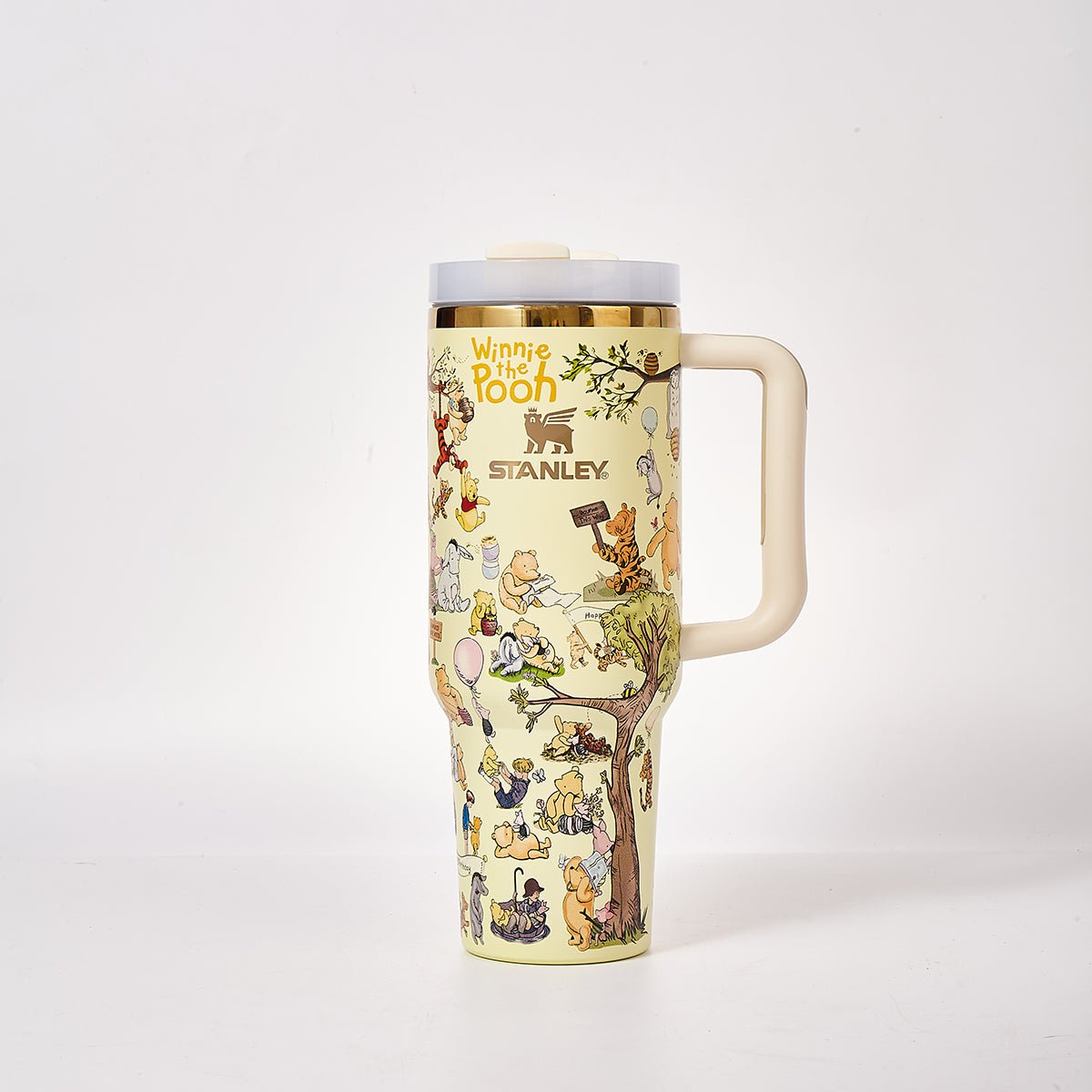 Stanley x Winnie the Pooh Classic Adventure Tumbler | Limited Edition Insulated Travel Cup with Bee Straw Topper