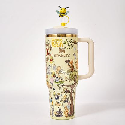 Stanley x Winnie the Pooh Classic Adventure Tumbler | Limited Edition Insulated Travel Cup with Bee Straw Topper