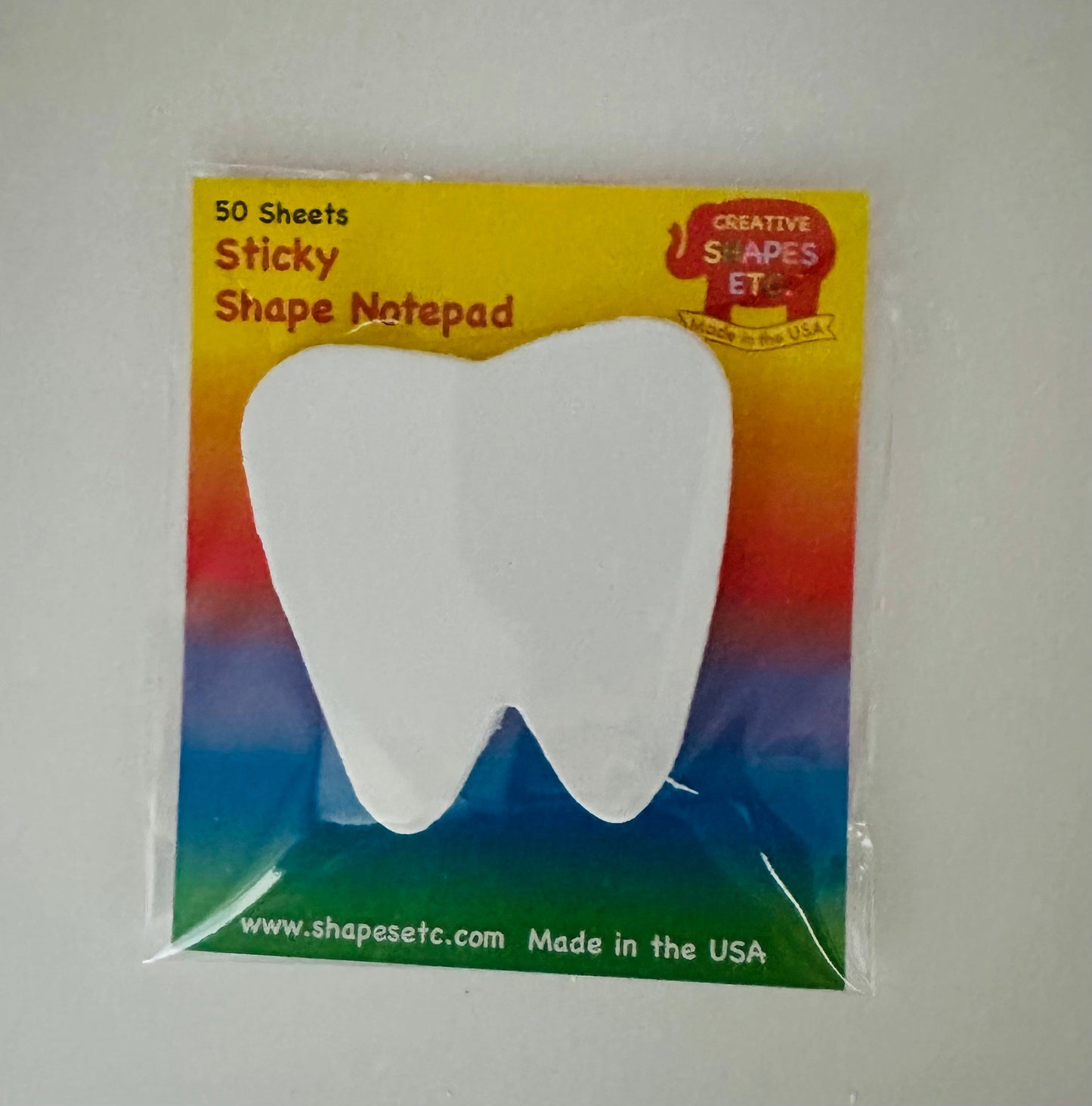 SHAPES ETC. Sticky Shape Notepad - Tooth