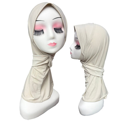 Stretch Underscarf Hijab Cap with Snap Button(MH234)