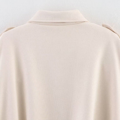 Suede Bomber Jacket | Collared Flight Jacket with Shoulder Tabs(MS240)
